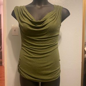 Army Green Ruched Top